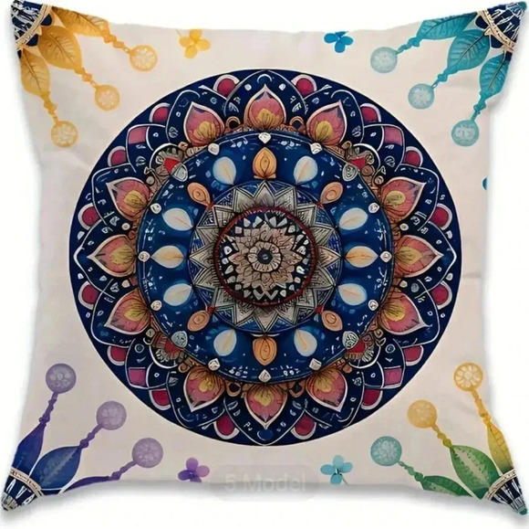 Yoga Zen Mandala Gypsy Festival Slip-On Pillow Covers 18x18 - Picture 1 of 4
